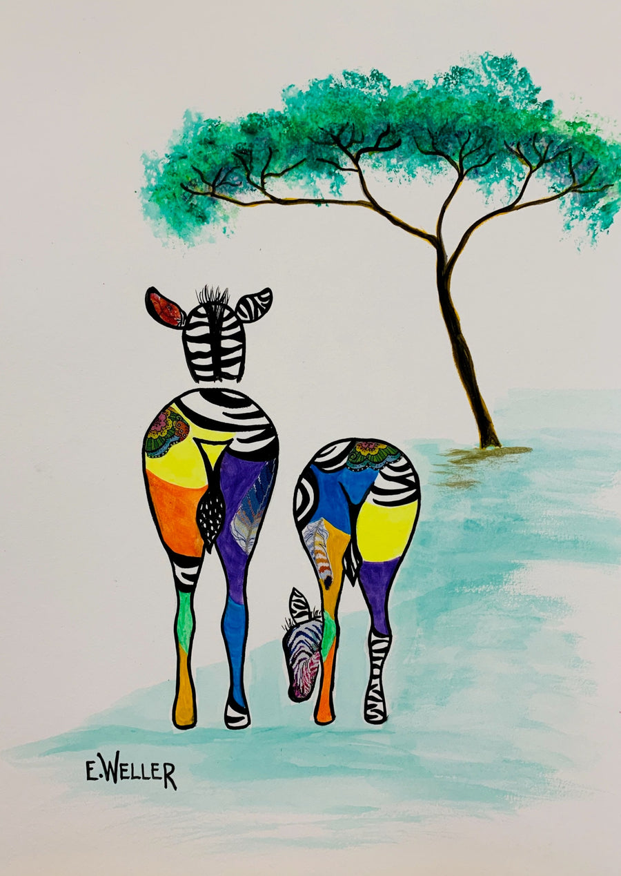 🎨 Kids Collage and Paint Workshop - Zebra Style! 🦓 - Email to Book - 2ppl Minimum