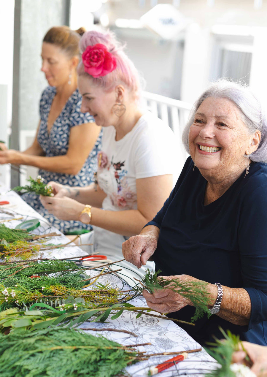Christmas Wreath Making Workshop - Catered