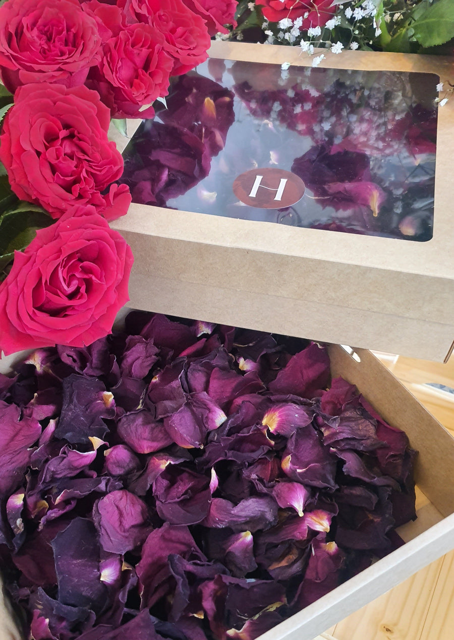Dry Rose Petal Confetti - Red
