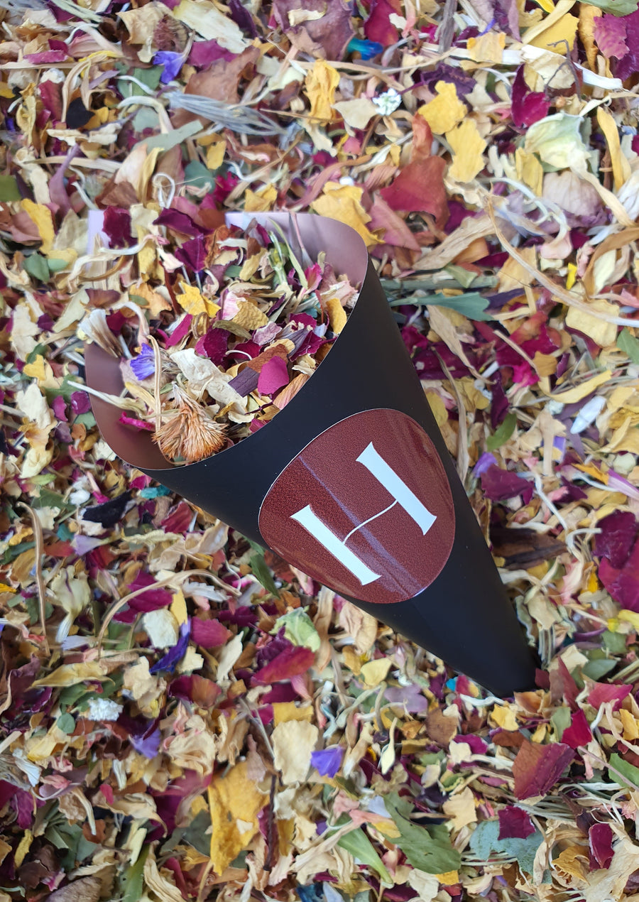 Dry Mixed Flower Confetti - Red Tones