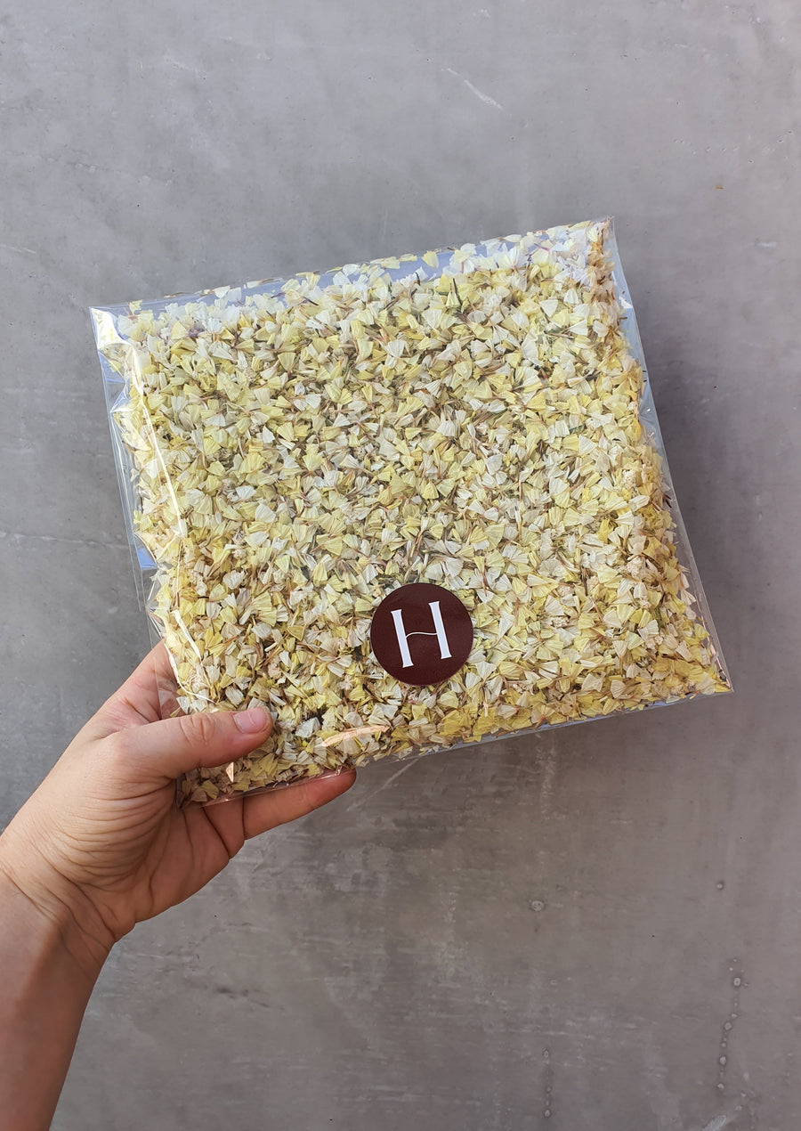 Dry Statice Confetti - Yellow