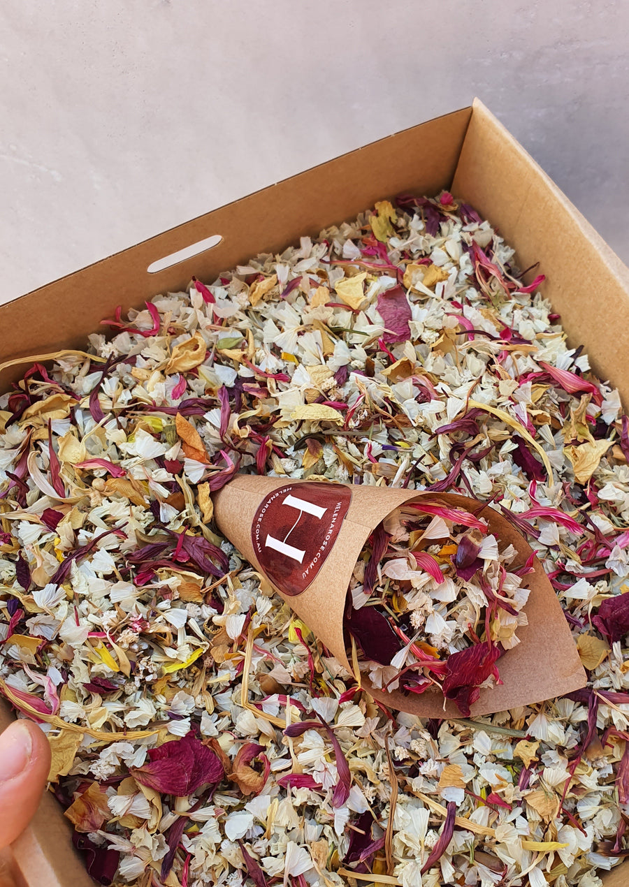 Dry Chrysanthemum Confetti - Sunset Mix