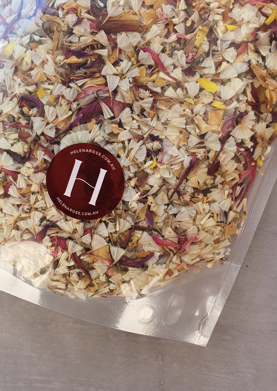 Dry Chrysanthemum Confetti - Sunset Mix