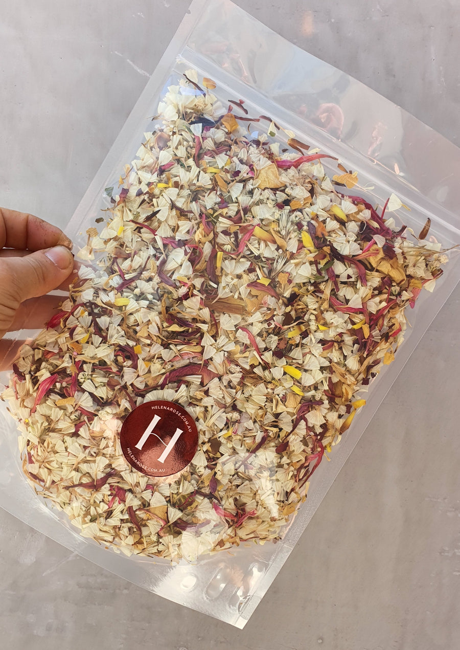 Dry Chrysanthemum Confetti - Sunset Mix