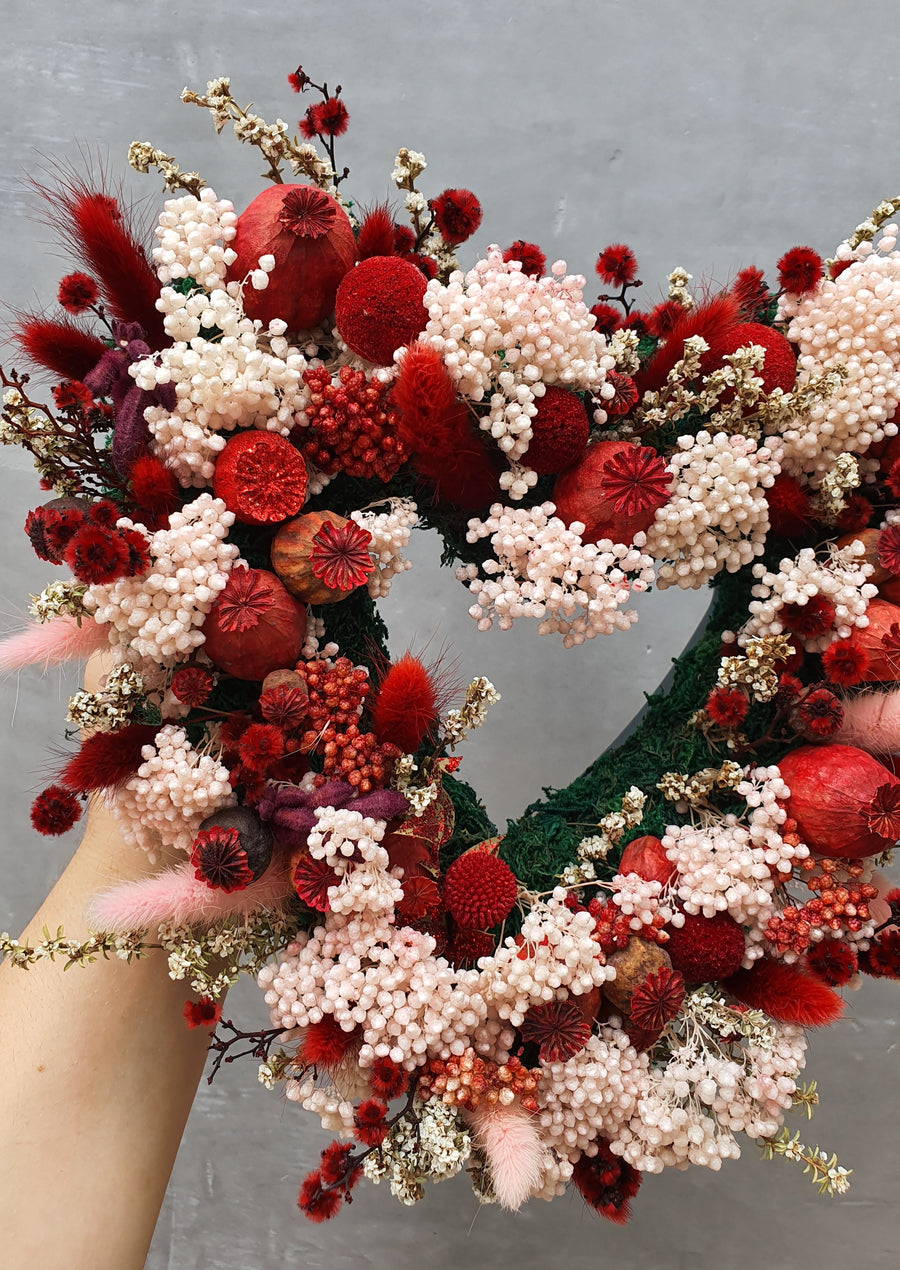 Valentine's Day - Everlasting Floral Heart Wreath Workshop