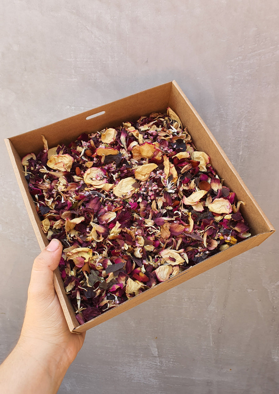 Dry Mixed Flower Confetti - Burgandy Tones