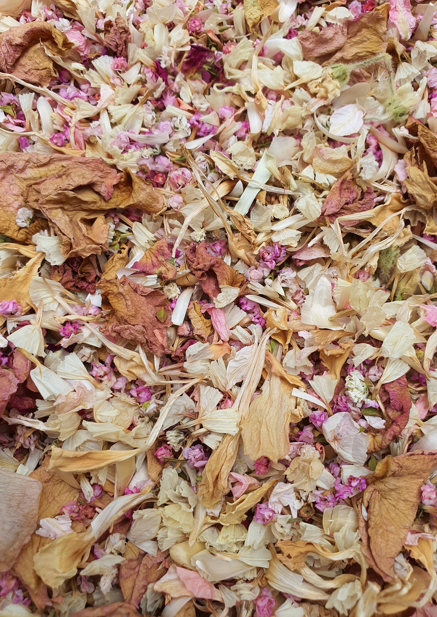 Dry Mixed Flower Confetti - Strawberries and Cream