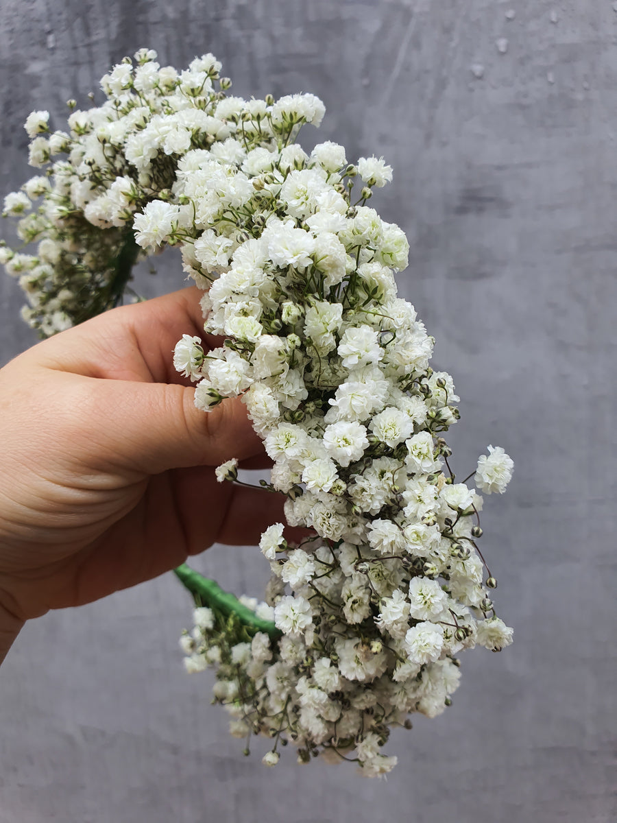Babys Breath Flower Crown - Fresh
