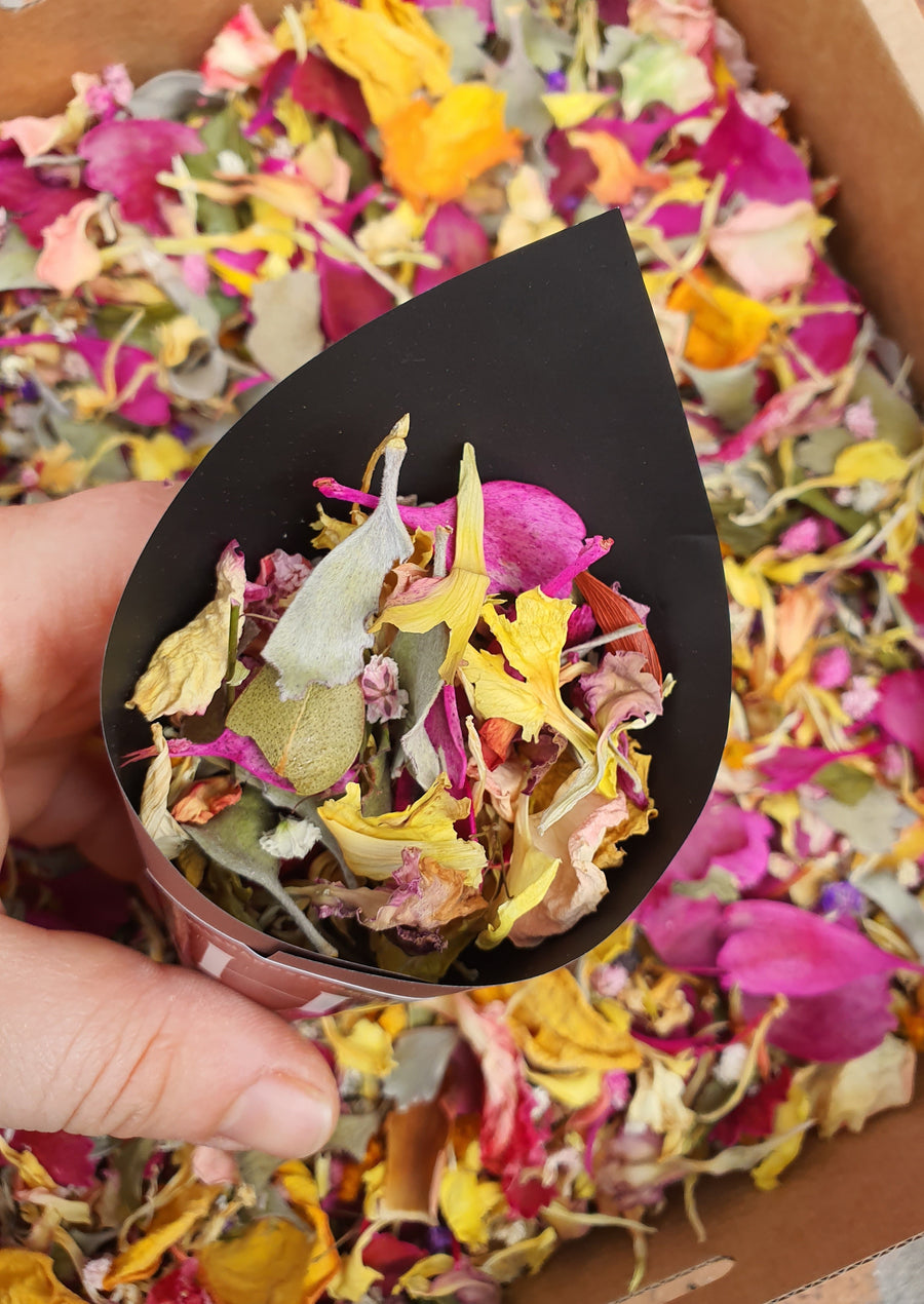 Dry Mixed Flower Confetti - Pink and Yellow Tones