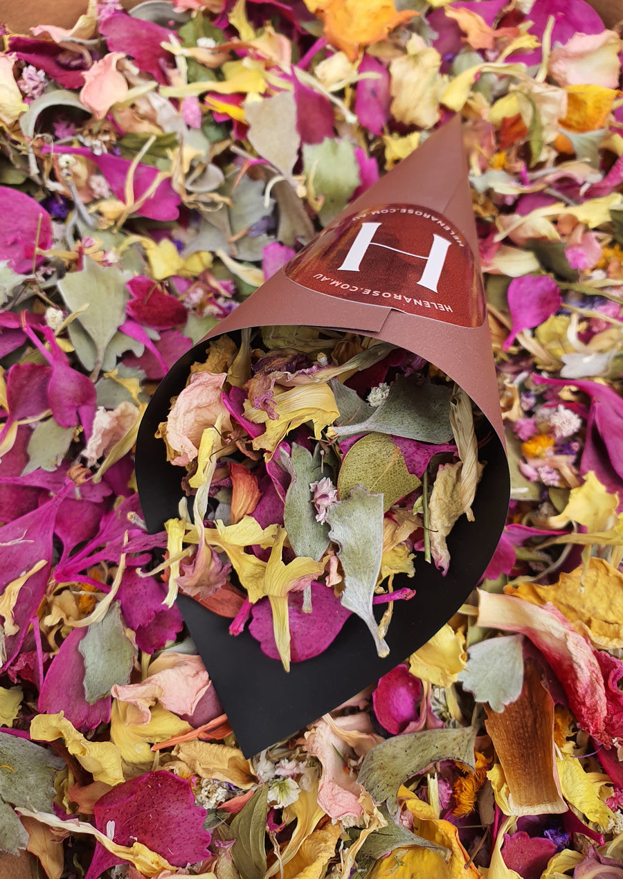 Dry Mixed Flower Confetti - Pink and Yellow Tones