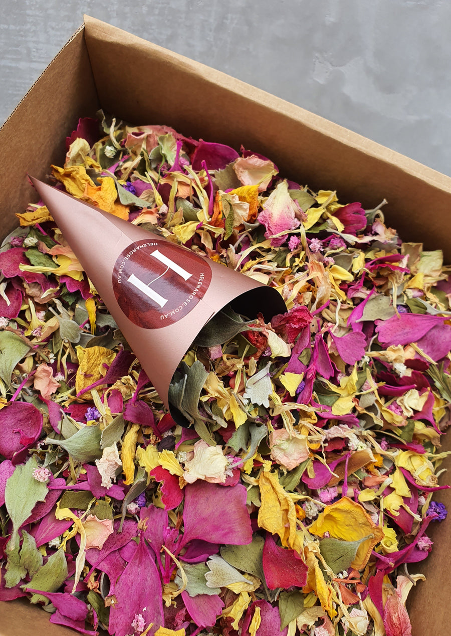 Dry Mixed Flower Confetti - Pink and Yellow Tones
