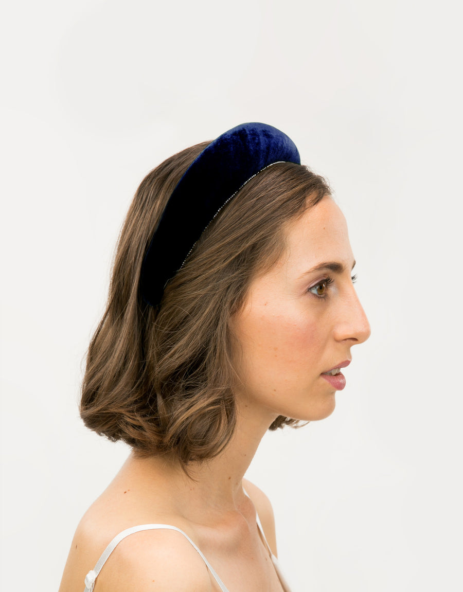 Ash Velvet Band – Royal Blue