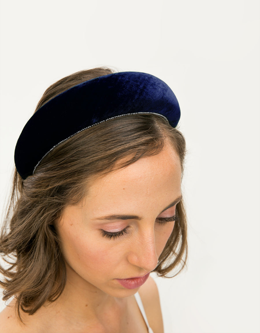 Ash Velvet Band – Royal Blue
